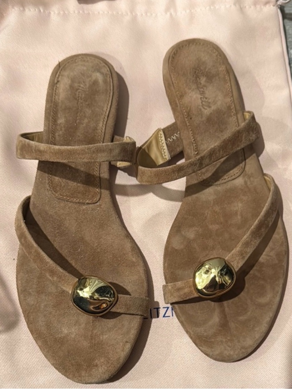 Madewell Milla sandal with gold hardware